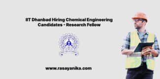 IIT Dhanbad Hiring Chemical Engineering Candidates - Research Fellow