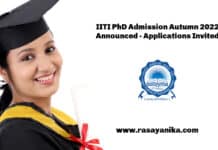 IITI PhD Admission Autumn 2022 Announced - Applications Invited