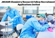 JNCASR Chemistry Research Fellow Recruitment - Applications Invited