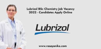 Lubrizol BSc Chemistry Job Vacancy 2022 - Candidates Apply Online