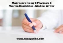 Makrocare Hiring D Pharma & B Pharma Candidates - Medical Writer