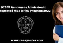 NISER Announces Admission to Integrated MSc & PhD Program 2022