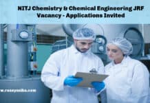 NITJ Chemistry & Chemical Engineering JRF Vacancy - Applications Invited