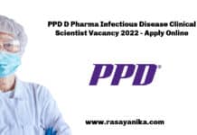 PPD D Pharma Infectious Disease Clinical Scientist Vacancy 2022 - Apply Online