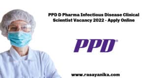 PPD D Pharma Infectious Disease Clinical Scientist Vacancy 2022 - Apply Online