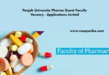 Panjab University Pharma Guest Faculty Vacancy - Applications Invited