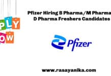 Pfizer Hiring B Pharma/M Pharma & D Pharma Freshers Candidates - Apply Online