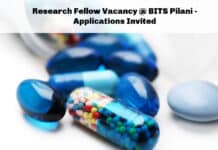 Research Fellow Vacancy @ BITS Pilani - Applications Invited