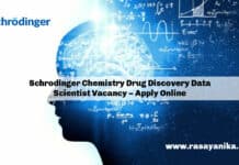 Schrodinger Chemistry Drug Discovery Data Scientist Vacancy – Apply Online