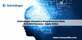 Schrodinger Chemistry Drug Discovery Data Scientist Vacancy – Apply Online