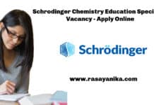 Schrodinger Chemistry Education Specialist Vacancy - Apply Online