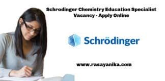 Schrodinger Chemistry Education Specialist Vacancy - Apply Online