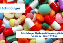 Schrödinger Medicinal Chemistry Scientist Vacancy - Apply Online