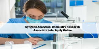 Syngene Analytical Chemistry Research Associate Job - Apply Online