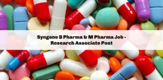 Syngene B Pharma & M Pharma Job - Research Associate Post