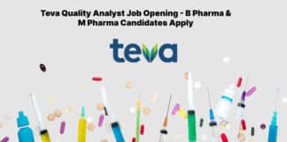 Teva Quality Analyst Job Opening - B Pharma & M Pharma Apply