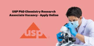 USP PhD Chemistry Research Associate Vacancy - Apply Online