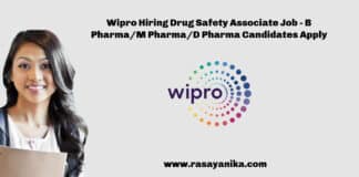 Wipro Hiring Drug Safety Associate Job - B Pharma/M Pharma/D Pharma Candidates Apply
