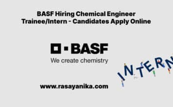 BASF Hiring Chemical Engineer Trainee/Intern – Candidates Apply Online BASF Hiring Chemical Engineer Trainee/Intern - Candidates Apply Online