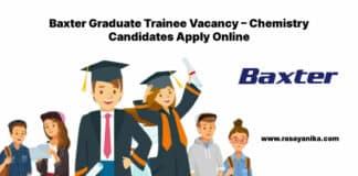 Baxter Graduate Trainee Vacancy – Chemistry Candidates Apply Online