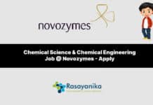 Chemical Science & Chemical Engineering Job @ Novozymes - Apply