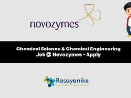 Chemical Science & Chemical Engineering Job @ Novozymes - Apply