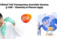 Clinical Trial Transparency Associate Vacancy @ GSK - Chemistry & Pharma Apply