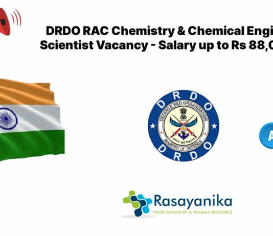 DRDO RAC Chemistry & Chemical Engineering Scientist Vacancy - Salary up to Rs 88,000_- pm (1)