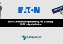 Eaton Chemical Engineering Job Vacancy 2022 - Apply Online