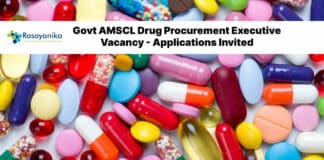 Govt AMSCL Drug Procurement Executive Vacancy - Applications Invited