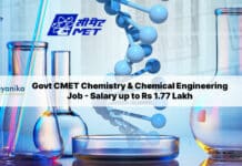 Govt CMET Chemistry & Chemical Engineering Job - Salary up to Rs 1.77 Lakh