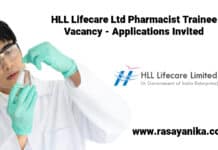 Govt HLL Lifecare Ltd Pharmacist Trainee Vacancy - Applications Invited