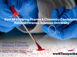 Govt NFSU Pharma & Chemistry Job - Salary up to Rs Rs.90700/-