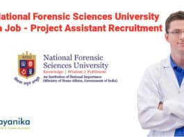 Govt NFSU Project Job