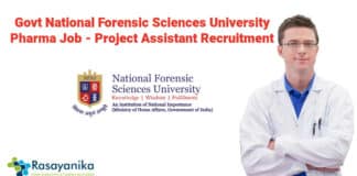 Govt NFSU Project Job