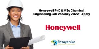 Honeywell PhD & MSc Chemical Engineering Job Vacancy 2022 - Apply