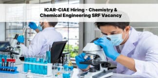ICAR-CIAE Hiring - Chemistry & Chemical Engineering SRF Vacancy