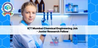 ICT Mumbai Chemical Engineering Job - Junior Research Fellow