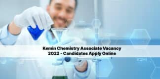 Kemin Chemistry Associate Vacancy 2022 - Candidates Apply Online