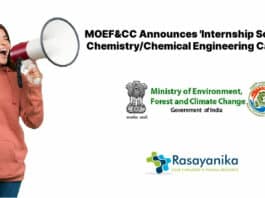 MOEF&CC Announces 'Internship Scheme' For Chemistry/Chemical Engineering Candidates