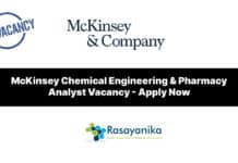 McKinsey Chemical Engineering & Pharmacy Analyst Vacancy - Apply Now