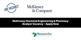 McKinsey Chemical Engineering & Pharmacy Analyst Vacancy - Apply Now
