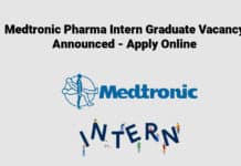 Medtronic Pharma Intern Graduate Vacancy Announced - Apply Online