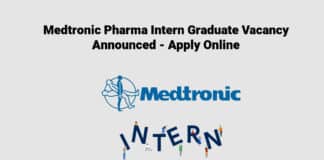 Medtronic Pharma Intern Graduate Vacancy Announced - Apply Online