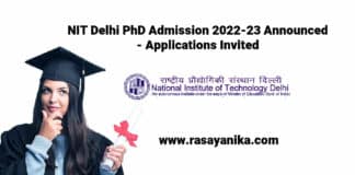 NIT Delhi PhD Admission 2022-23 Announced - Applications Invited