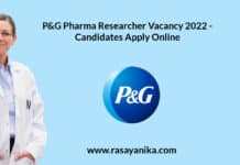 P&G Pharma Researcher Vacancy 2022 - Candidates Apply Online