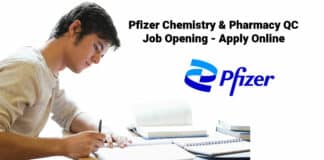 Pfizer Chemistry & Pharmacy QC Job Opening - Apply Online