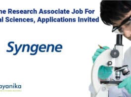 Syngene Research Associate Vacancy