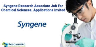 Syngene Research Associate Vacancy