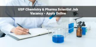 USP Chemistry & Pharma Scientist Job Vacancy - Apply Online